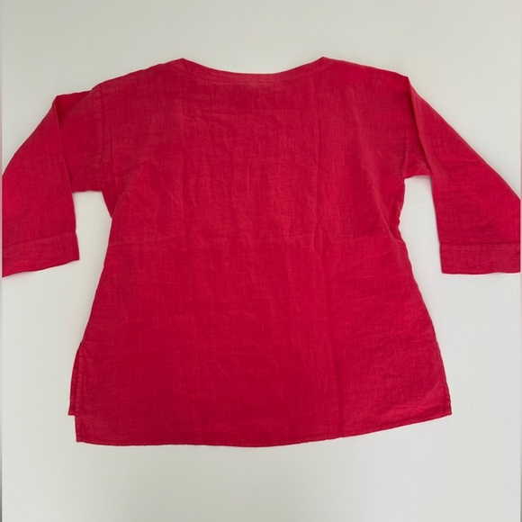 Eileen Fisher Capri Handkerchief Linen
Bateau Neck 3/4 Sleeve Top Size XS - Picture 2 of 9
